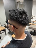 MEN’S HAIR/サーフカール/刈り上げセンターパート/柏