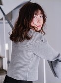 ミディアムパーマ×大人レイヤーカット【岡山】ゆるふわパーマ