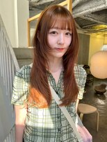 カシェ ナカザキ(CACHE NAKAZAKI)&nbsp;オレンジベージュ/ロングレイヤー/レイヤーカット