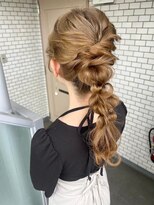 フェリーチェ 六本木店(Felice)&nbsp;編み下ろし　結婚式ヘアセット　参列　編みポニー