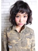 【馬渡信一】ふわくしゅパーマ×眉上バング