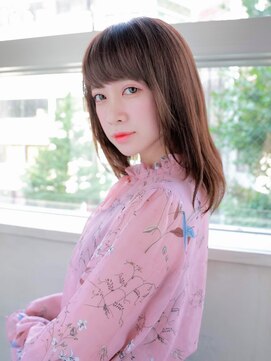 ルティア(Lutia) 伸ばしかけヘア ボルドーカラー 似合わせカット★★