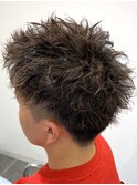 ツーブロアップバングツイストパーマ