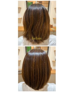 ヘアースパ カラマ(hair spa kalama) 煌水ストレートスタイル　Before After