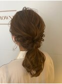 ヘアアレンジ　結婚式　ダウンスタイル