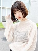 大人可愛い/ミニボブ/ぱっつんボブ/前髪カット/江角