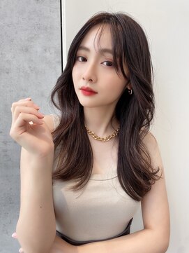 ラル 立川(lar) ロングレイヤー_マロンベージュニュアンスカラー透明感