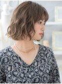■デザインカラー大人可愛いくせ毛風ボブ13-2★上尾20代30代!