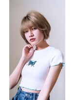 ヴォーチェ フォーヘアー(VOCE for hair)&nbsp;大人ショートボブ前下がりストレートハイライトアッシュベージュ