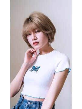 ヴォーチェ フォーヘアー(VOCE for hair) 大人ショートボブ前下がりストレートハイライトアッシュベージュ