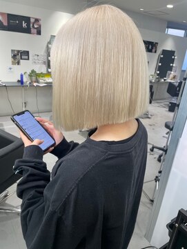 キング 梅田(K!ng) 梅田ブロンドカラー梅田ミルクティーカラー梅田美容室茶屋町