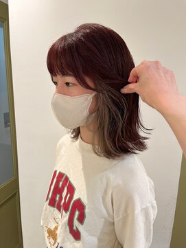 エミィ(emme) 【emme×笹川】イヤリングカラー×ミルクティー