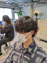 コワファーストナガサキシャンプーボーイ(COIFF1RST NAGASAKI SHAMPOO BOY)&nbsp;マッシュウルフ×波巻きスパイラルパーマ