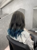 ファイブバイジエクト 堀江(FIVE by The Ect)&nbsp;裾カラー　裾ブルー　グレージュカラー　グラデーションカラー