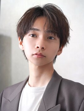 ゼロ 渋谷(XeRo) メンズ韓国シースルーマッシュ【無造作緩めスパイラルパーマ】