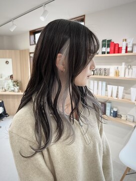 メロウ(mellow) インナーカラー×ホワイトグレージュ