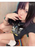 ポイントブラックパープルラベンダーミディアムウルフ