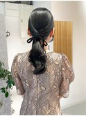 【hinari】＃お呼ばれヘア ＃黒髪でも可愛いタイトヘアアレンジ