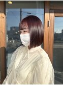 【sowi 鳥羽】あご下ボブ×チェリーピンク