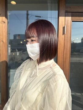 ソーイ(sowi) 【sowi 鳥羽】あご下ボブ×チェリーピンク