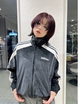 アース 甲府昭和店(EARTH) レッドブラウン_アドミオ_裾カラー_レイヤーカット