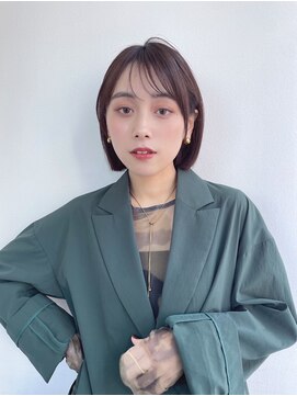 ケーツー エソラ池袋店(K-two) 切りっぱなしボブ*大人ボブ*前髪ありボブ*30代40代50代*白髪染め