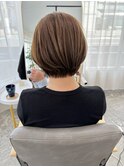 ショート　ベージュ　似合わせカット