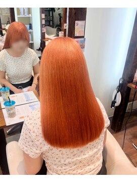 アン(Hair make un) オレンジカラー