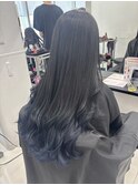 【ALIVE 夕貴】色落ちシルバーのブルーグラデーションカラー