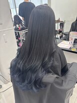 アライブ ハラジュク(ALIVE harajuku)&nbsp;【ALIVE 夕貴】色落ちシルバーのブルーグラデーションカラー