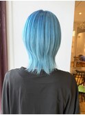 【髪質改善ブリーチ】ライトブルー【千代田彩夏】8/3