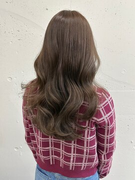 松尾菫菜/オリーブベージュ/ブリーチ/韓国ヘア