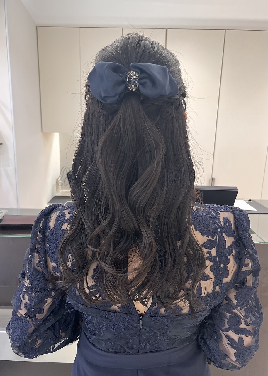 ヘアセット/ヘアアレンジ/ハーフアップ/結婚式ヘア：L270447575｜エム
