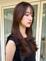 トレス(TRESS)&nbsp;ロングレイヤー　レイヤーカット　ダークアッシュブラウン表参道