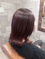 ヘアサロン アプリ(hair salon APPLI) ツヤ感たっぷりハイライトボルドーカラー
