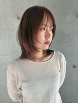 アンガーデン(Une GARDEN) ミディアムレイヤー/オリーブベージュ/髪質改善/ダブルカラー