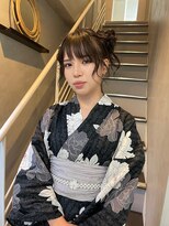 ジーナ(XENA)&nbsp;浴衣をもっと可愛く！ふんわりツインお団子アレンジ♪