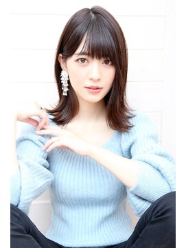 オーシャン(Ocean) [OCEAN Hair&Life藤原純] 大人可愛い外ハネミディ☆グレージュ☆