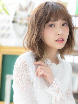 カバーヘア イヴ 戸頭店(COVER HAIR EVE) ■インナーカラーくびれヘア大人ボブパーマ13★戸頭20代30代40代