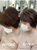 【白髪手術】　ショート/ハイライト　　　大宮