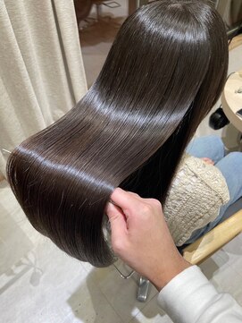 ジーナ 船橋(Zina) 髪質改善＊ロングレイヤーグレーベージュ＊美髪【Zina船橋】