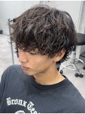 緩め波巻きパーマ/波巻きスパイラルパーマ/緩めパーマ/メンズ