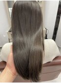 大人可愛い透明感ブリーチなしくすみカラーグレージュ
