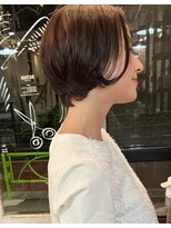 ナタン 自由が丘(NATHAN)&nbsp;マロンベージュ フェザーショート ラベンダーミルクティー 暗髪