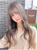 Say.黒髪ボブルフネビージュ小顔ワンレングレーベージュロング