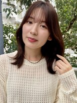 人気の韓国くびれヘア/ミディアムレイヤー/レイヤーカット