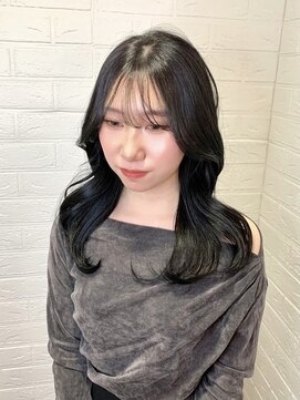 ヘアースペースブルーム プリュス 石橋店(HAIR SPACE BLOOM plus) コリアンブラック/黒染めしない暗髪/透明感カラー/艶髪/韓国ヘア
