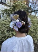 成人式ヘアセット/シニヨンアレンジ