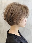 ☆シースルーバング小顔ウルフミディ黒髪メルティカラーボブ
