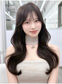 憧れ上品韓国style＊うる艶くびれヘア/暗髪でも透明感グレージュ
